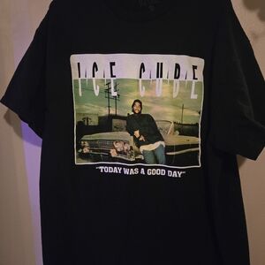 Black Graphic Tee - Ice Cube Design